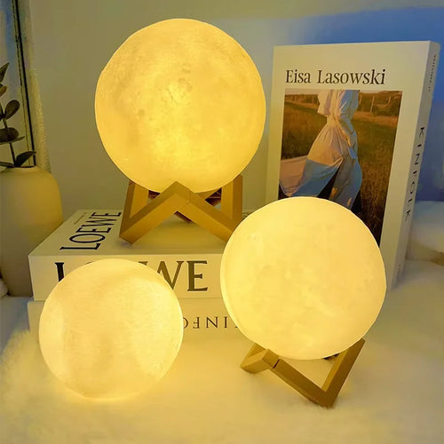 DIY Painting Moon Lamp Graffiti Planet Night Light 3D Star Table Lamp Bedroom Atmosphere Light Kids DIY Craft Home Decoration
