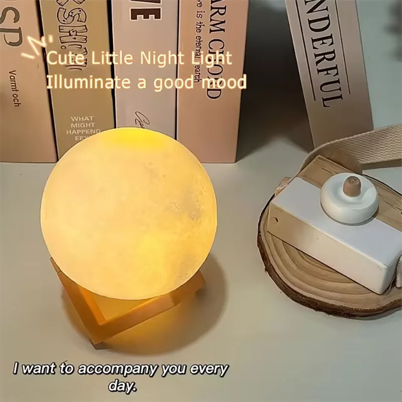 DIY Painting Moon Lamp Graffiti Planet Night Light 3D Star Table Lamp Bedroom Atmosphere Light Kids DIY Craft Home Decoration