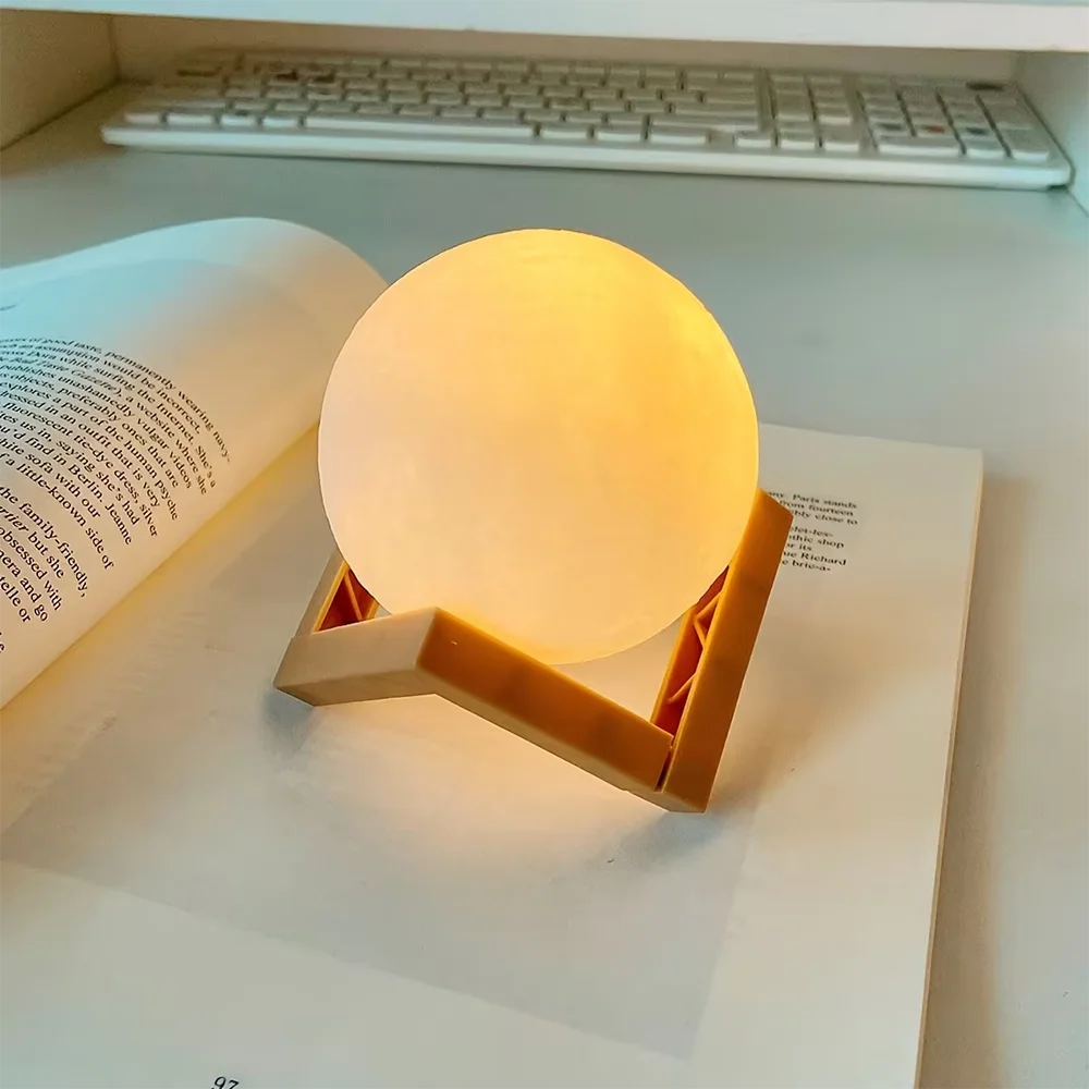 DIY Painting Moon Lamp Graffiti Planet Night Light 3D Star Table Lamp Bedroom Atmosphere Light Kids DIY Craft Home Decoration
