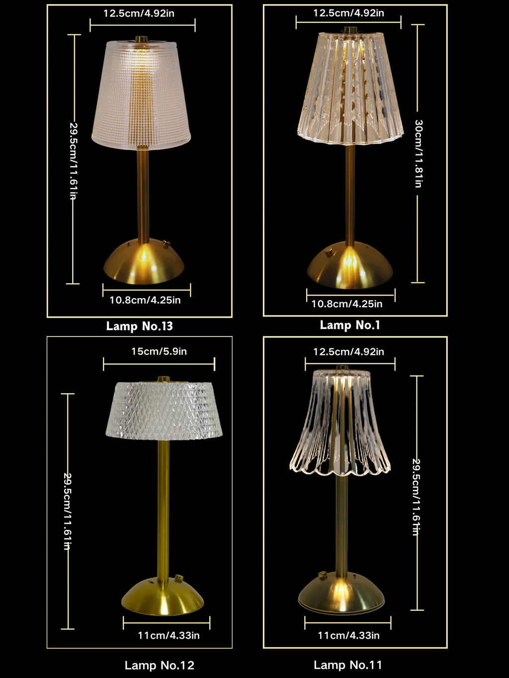 Table Lamp LED Touch Sensor Dimmable Desktop Night Light Rechargeable Wireless Reading Lamp for Hotel Bar Bedroom Decor Light