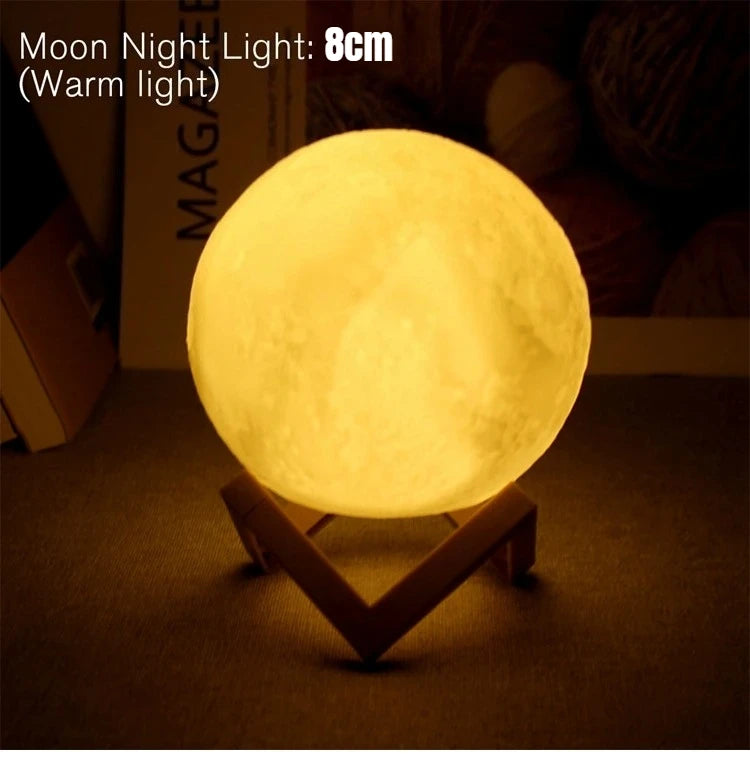 DIY Painting Moon Lamp Graffiti Planet Night Light 3D Star Table Lamp Bedroom Atmosphere Light Kids DIY Craft Home Decoration