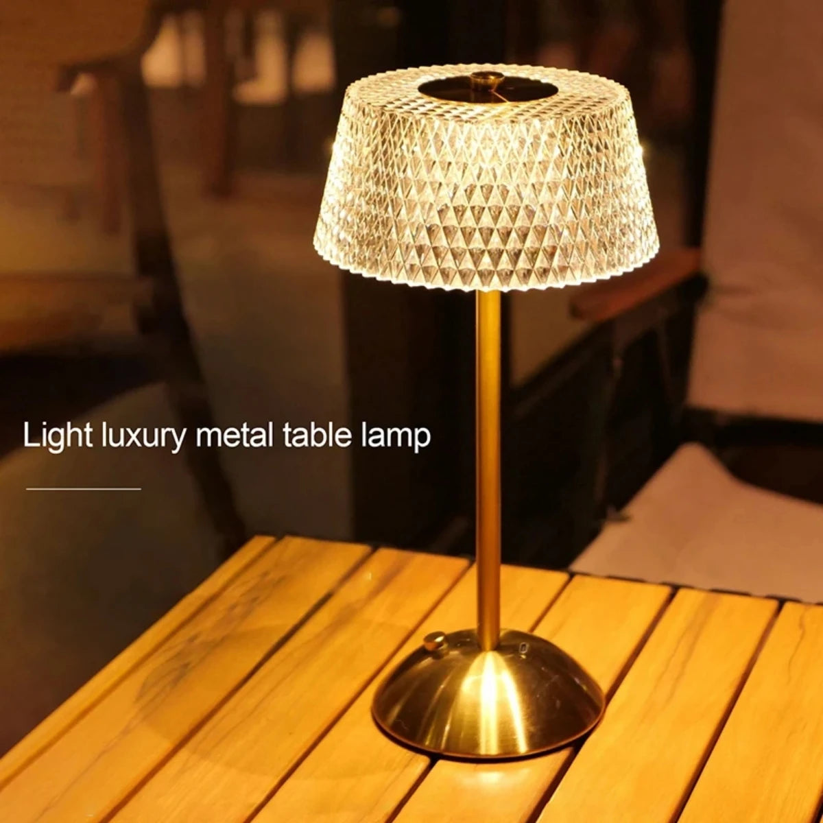 Table Lamp LED Touch Sensor Dimmable Desktop Night Light Rechargeable Wireless Reading Lamp for Hotel Bar Bedroom Decor Light