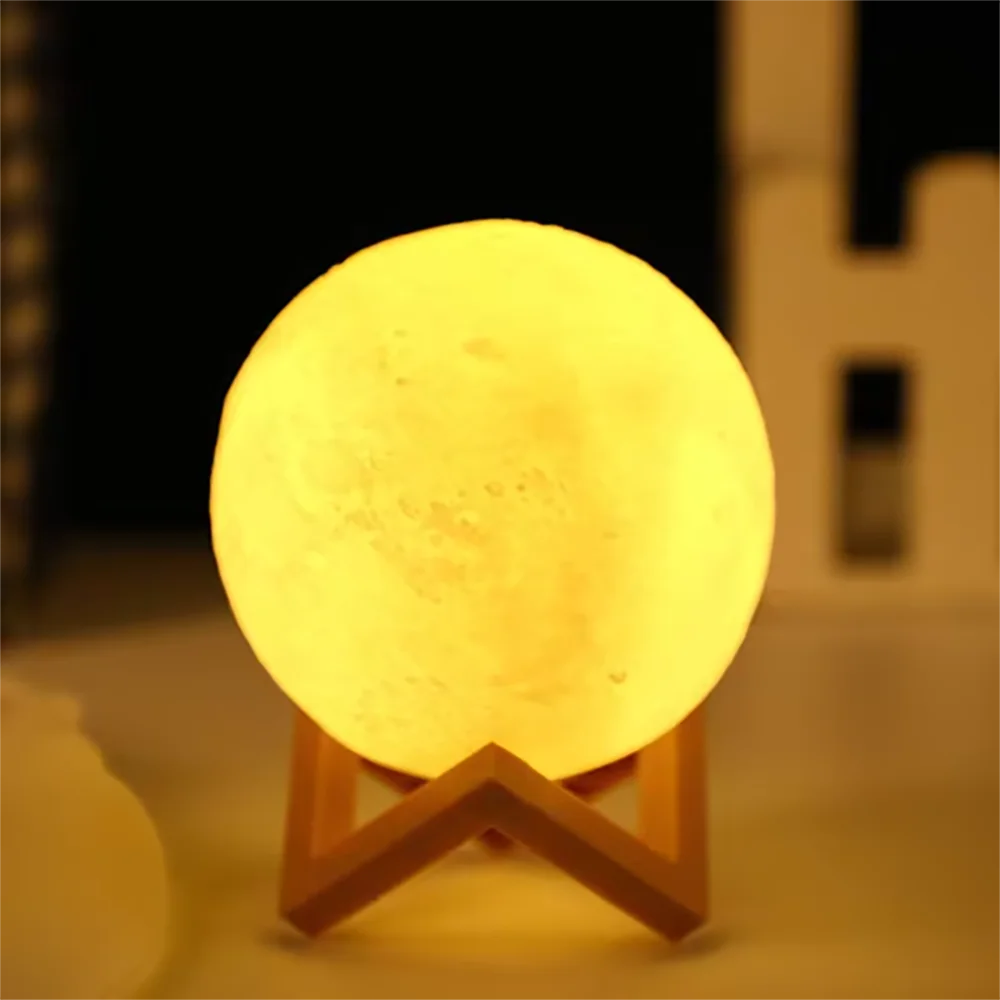 DIY Painting Moon Lamp Graffiti Planet Night Light 3D Star Table Lamp Bedroom Atmosphere Light Kids DIY Craft Home Decoration