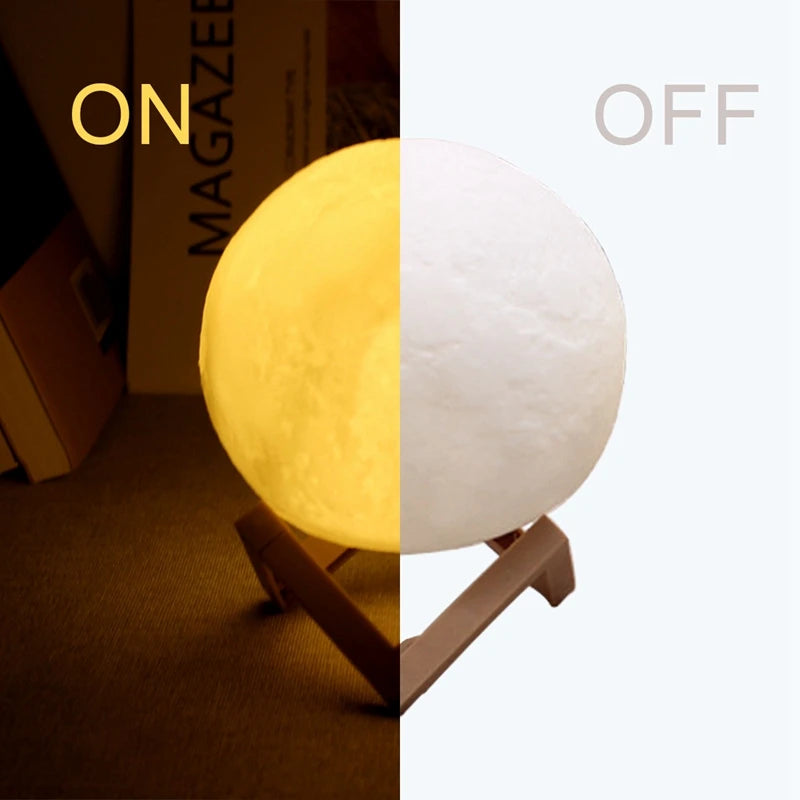 DIY Painting Moon Lamp Graffiti Planet Night Light 3D Star Table Lamp Bedroom Atmosphere Light Kids DIY Craft Home Decoration